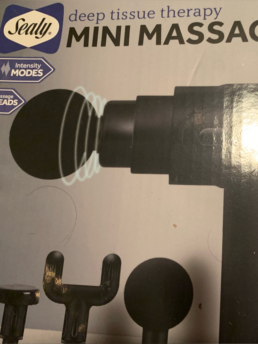 Sealy Deep Tissue Therapy Mini Massage Gun - Black